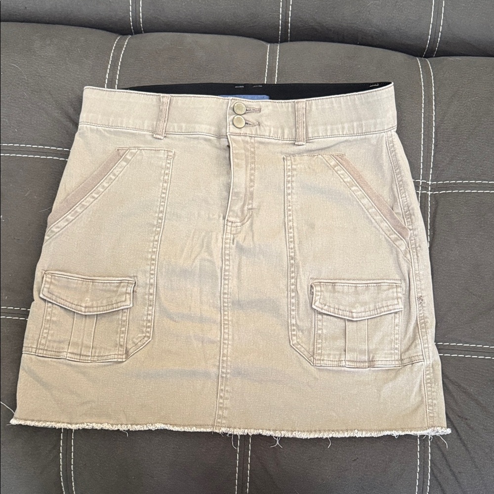 Democracy Tan Mini Skirt with Pockets